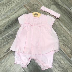SOLD Emile et Rose Girls Romper w/Hair Bow